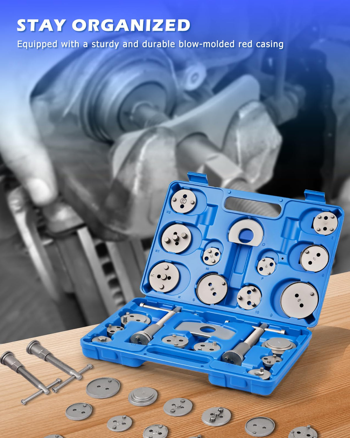 Disc Brake Caliper Piston Rewind Tool Kit Set M364