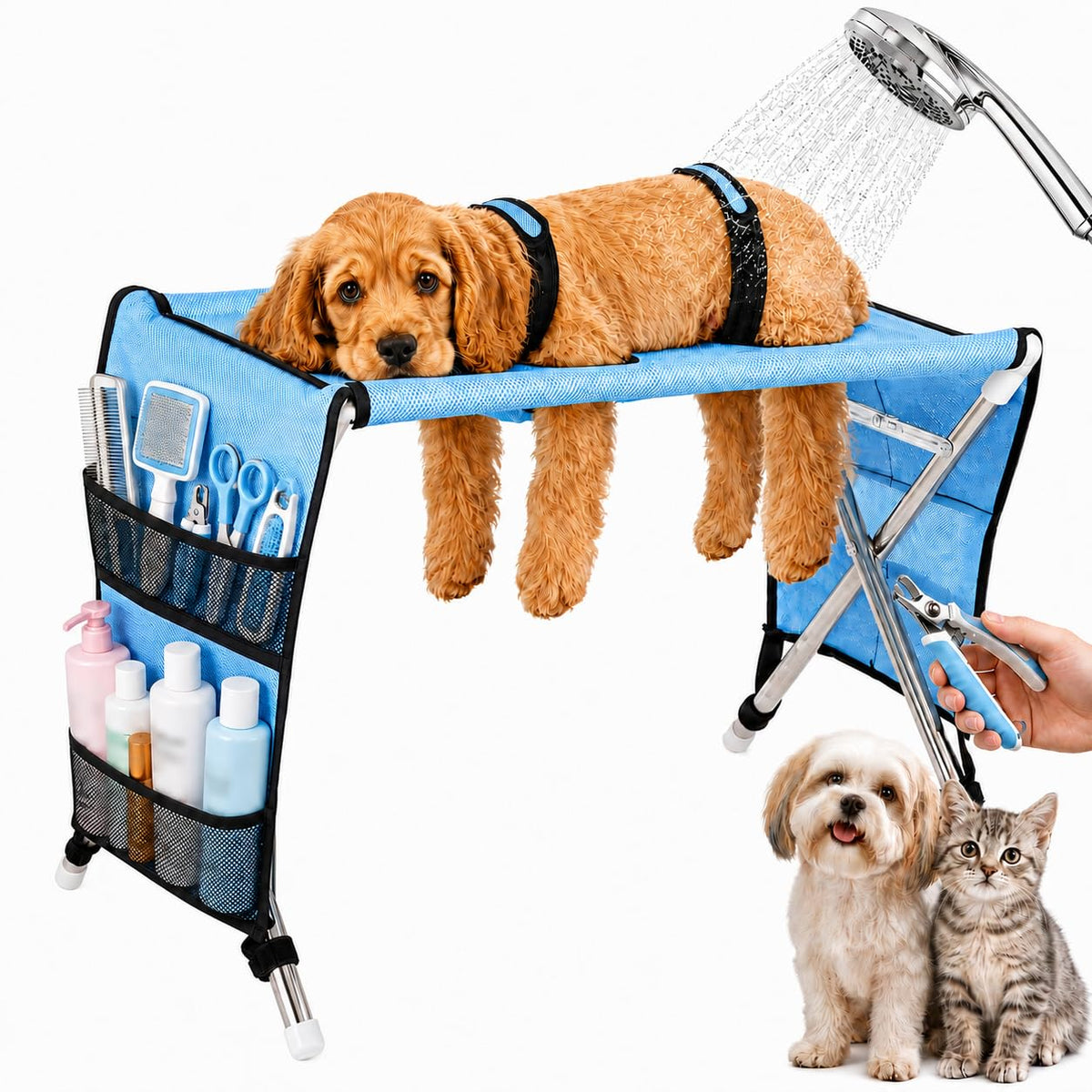 Pet Grooming Hammock with Stand K467437