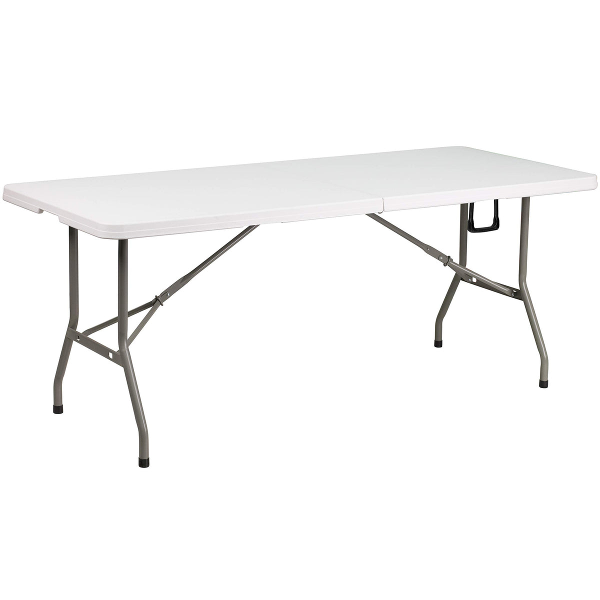 White 6-Foot Bi-Fold Plastic Folding Table X8536