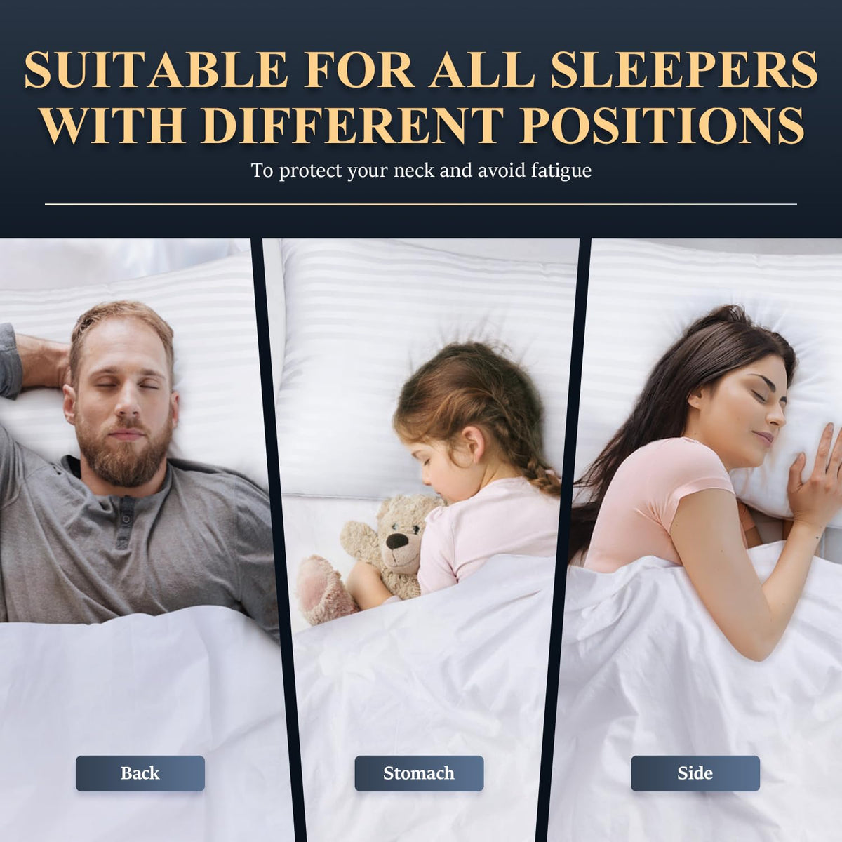 Queen Size Microfiber Bed Pillows Set of 2 X5316
