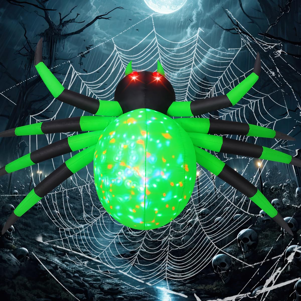 9FT Green Spider Yard Inflatables R55723