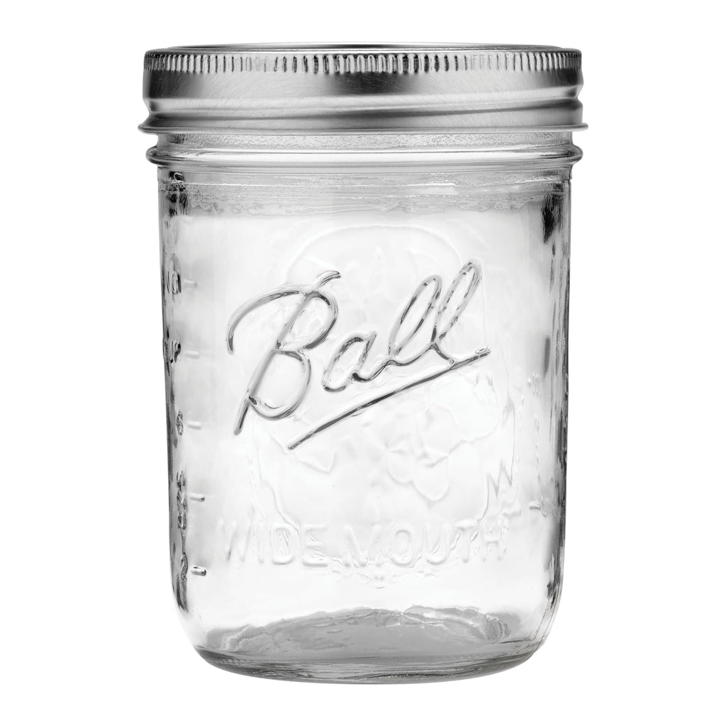8 Glass Clear Jars with Lids & Bands Z2655