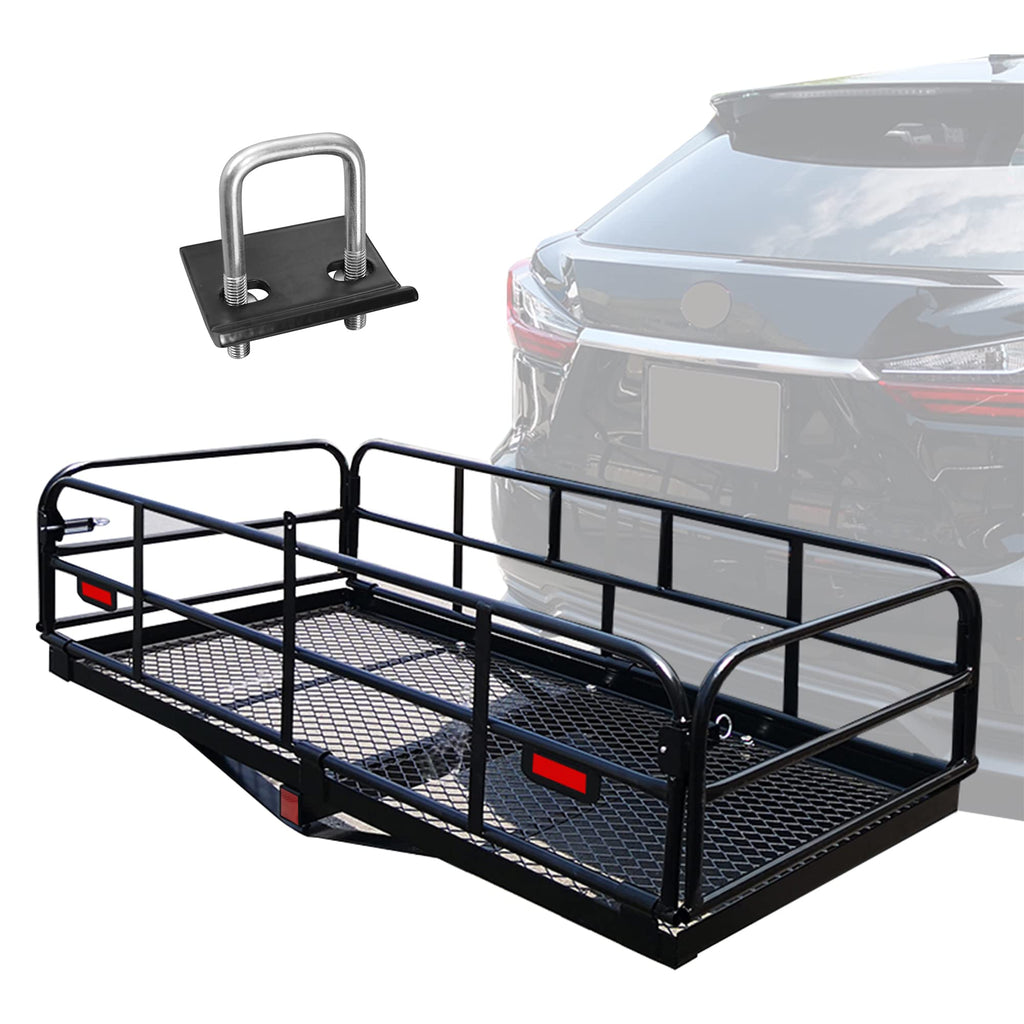 Heavy Duty Folding Hitch Mount Cargo Carrier 60" x 24" x 14.4" D2213
