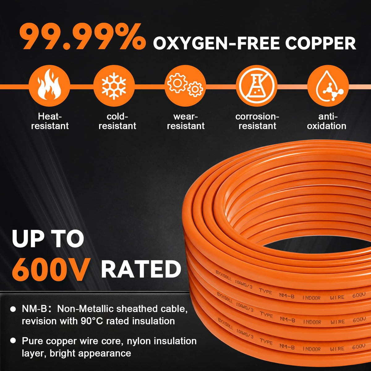 10/3 NM-B Electrical Wire with Ground O8944