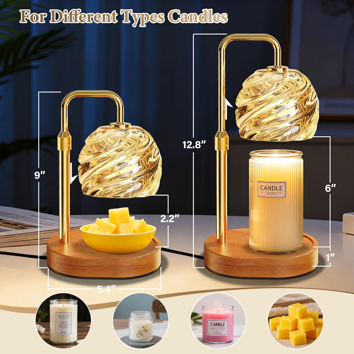 Candle Warmer Lamp with Timer Dimmable A75331