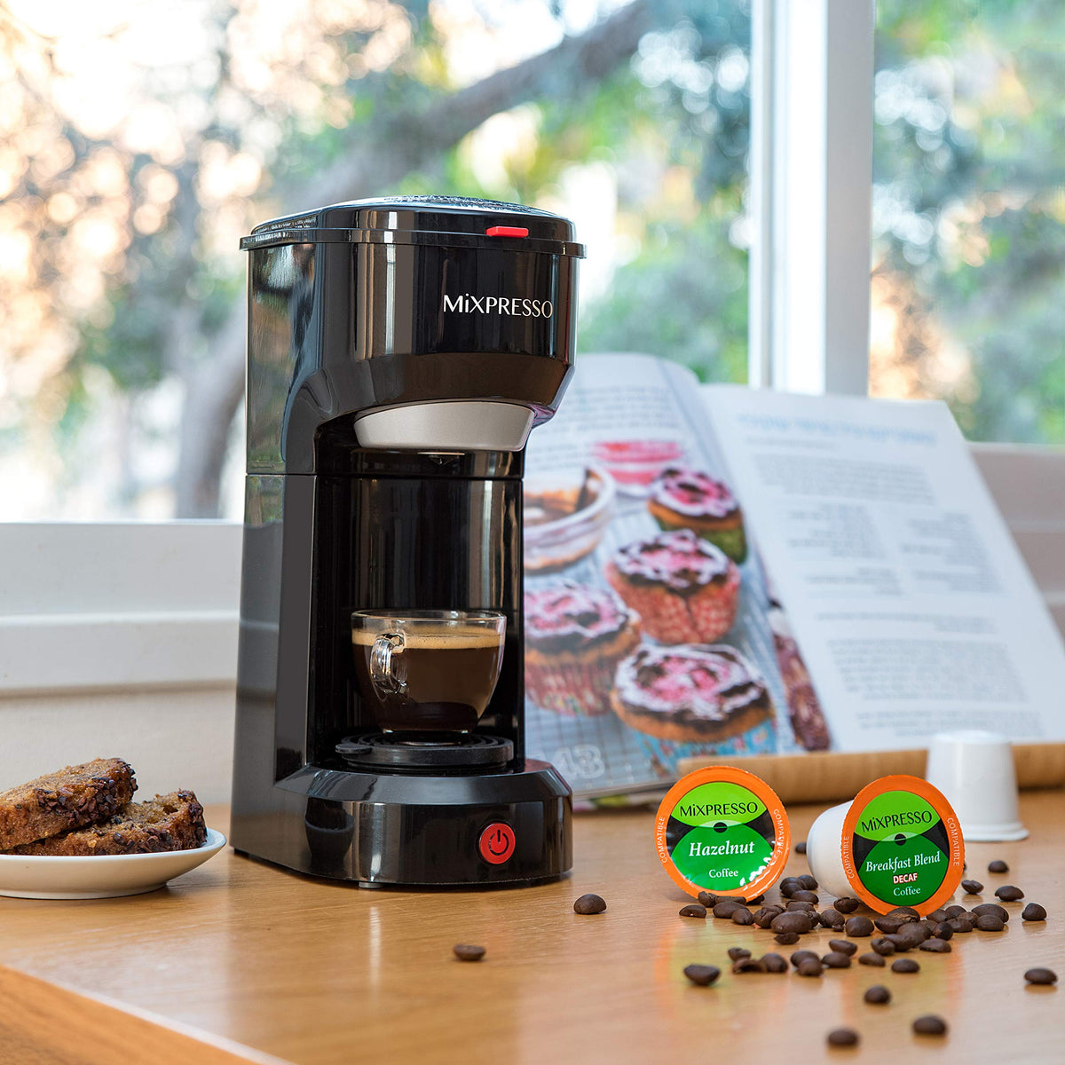 Single Serve Coffee Maker for K Pods & Grounds W552