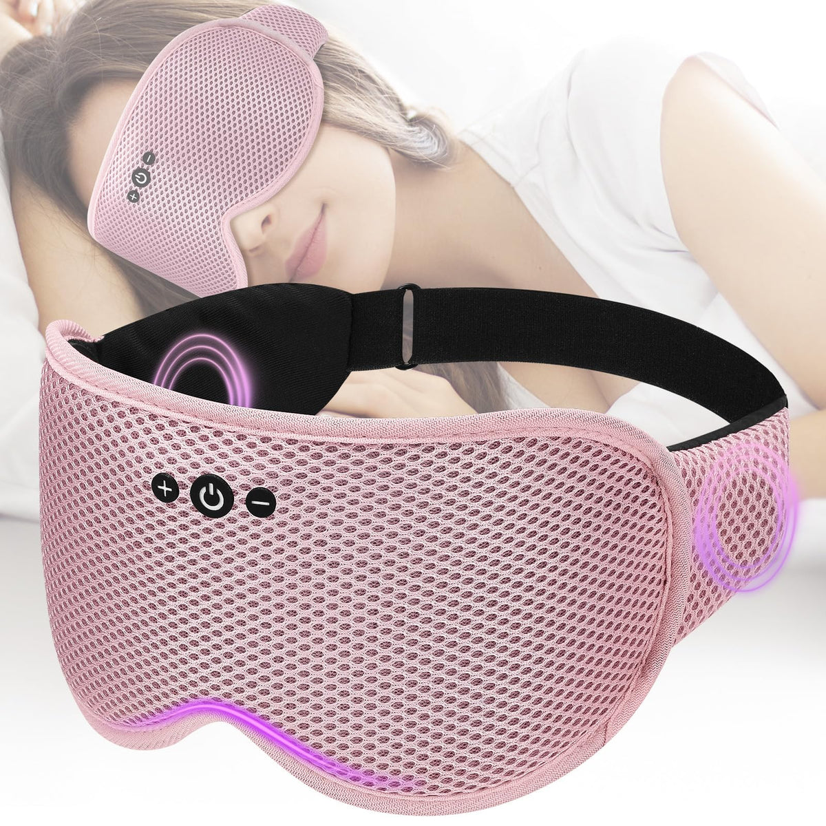3D Contoured Sleep Mask with Bluetooth Headphones B3748