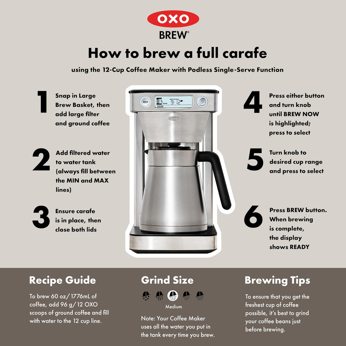 12-Cup Coffee Maker with Single-Serve Function B55910