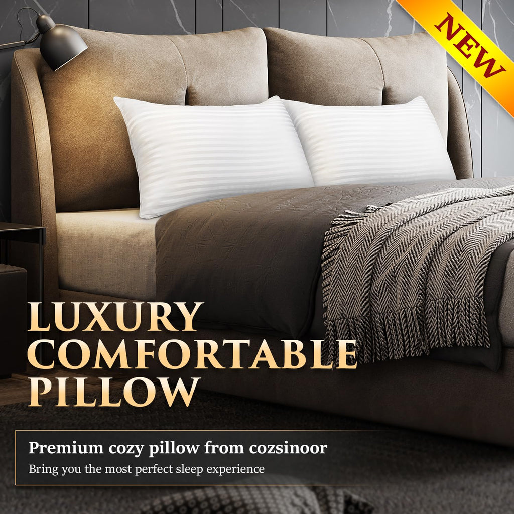 Queen Size Microfiber Bed Pillows Set of 2 X5316