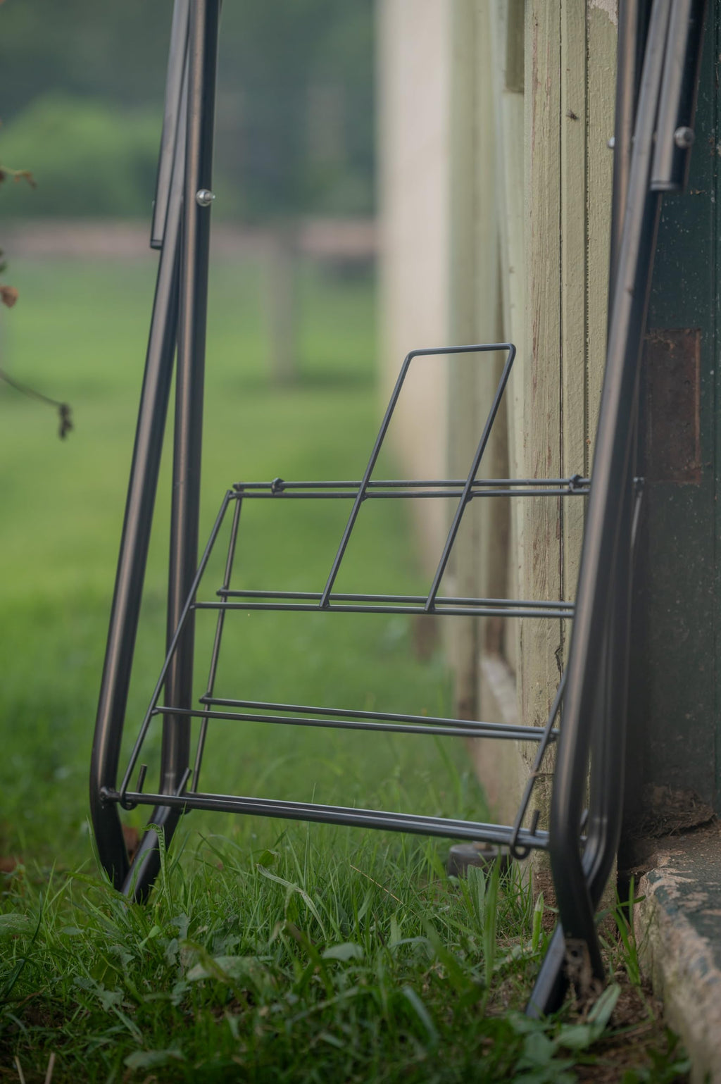 Portable Folding Saddle Rack Powder-Coated Steel U696557