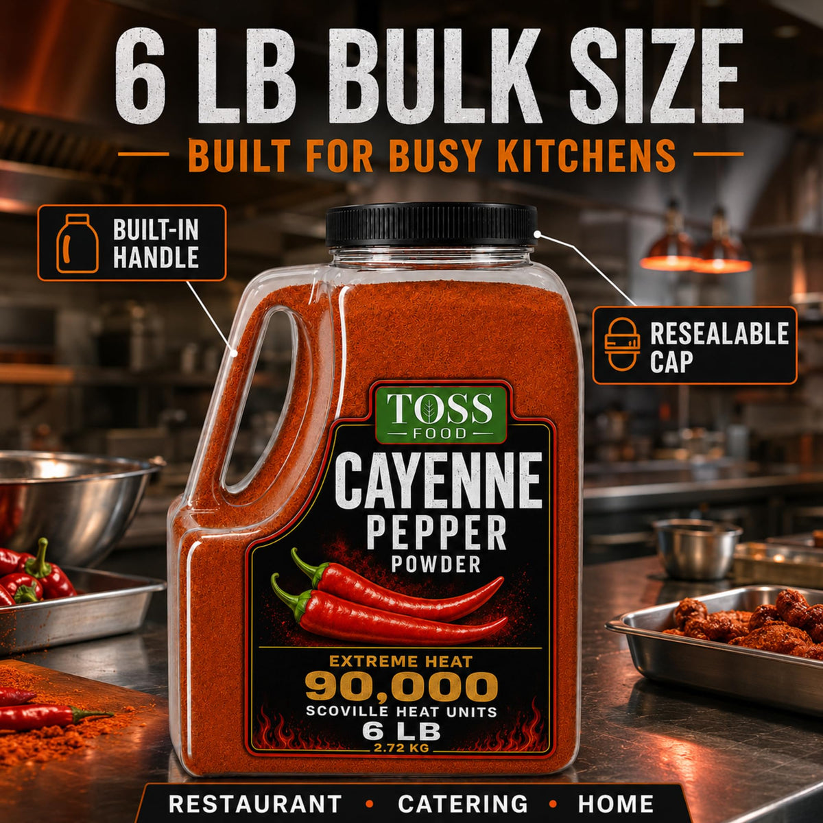 Cayenne Pepper Powder 90,000 Heat Units 6 LB F2867