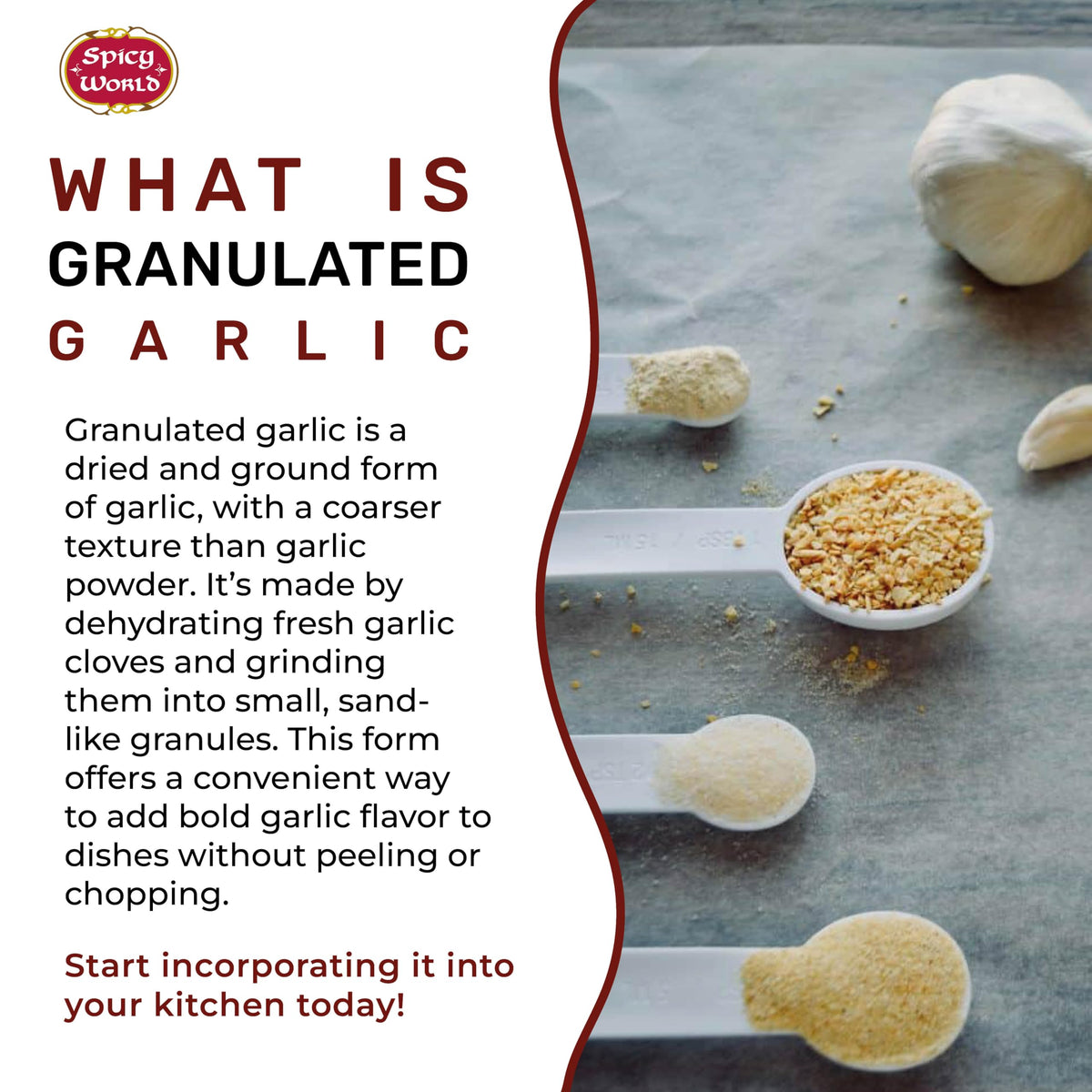 Granulated Garlic 6 LB Jar Gluten Free Non-GMO N94552