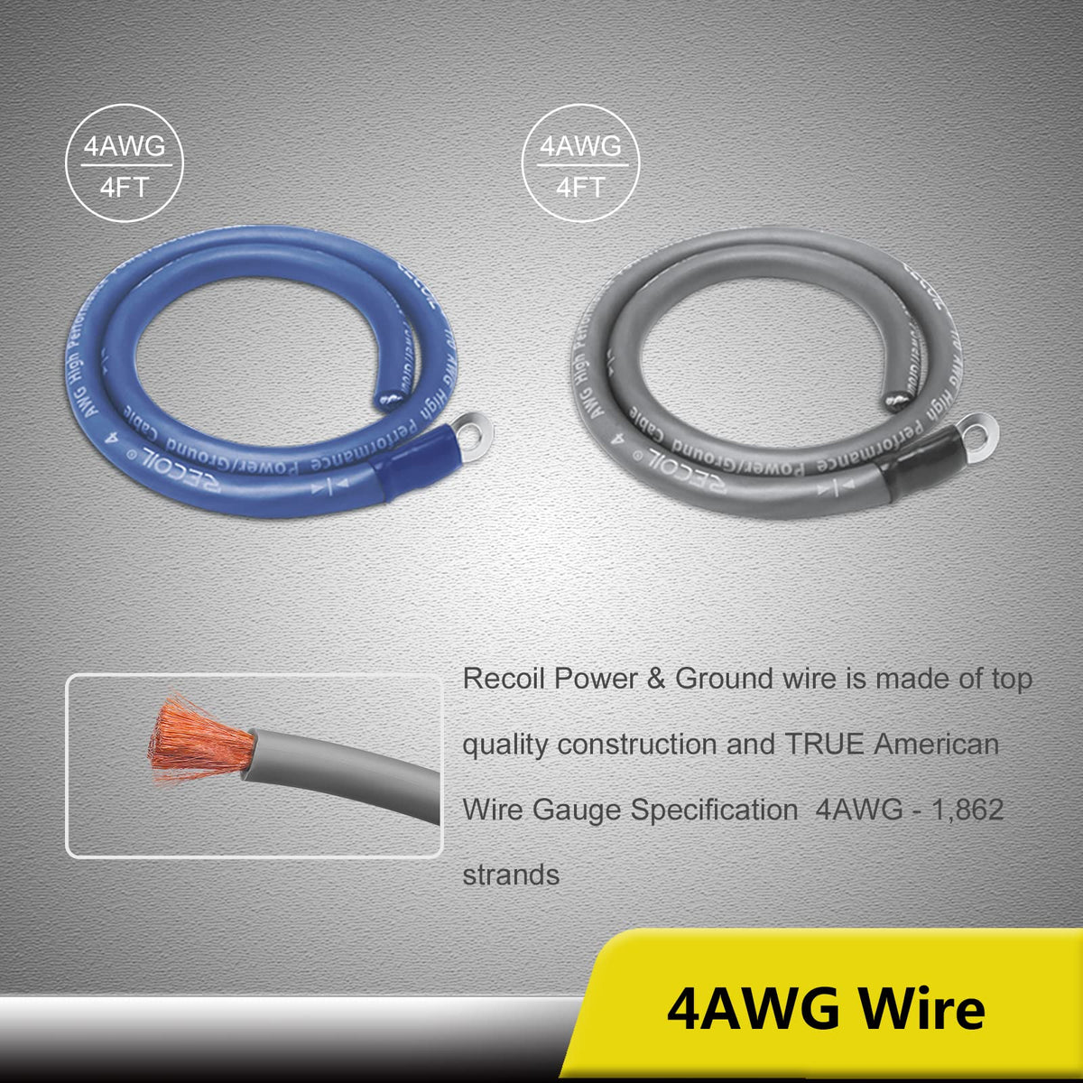 0 Gauge Car Audio Amplifier Wiring Installation Kit Z53782
