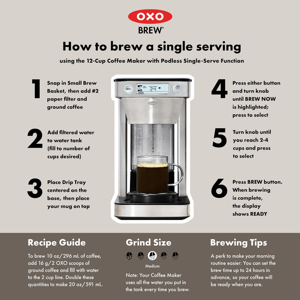 12-Cup Coffee Maker with Single-Serve Function B55910