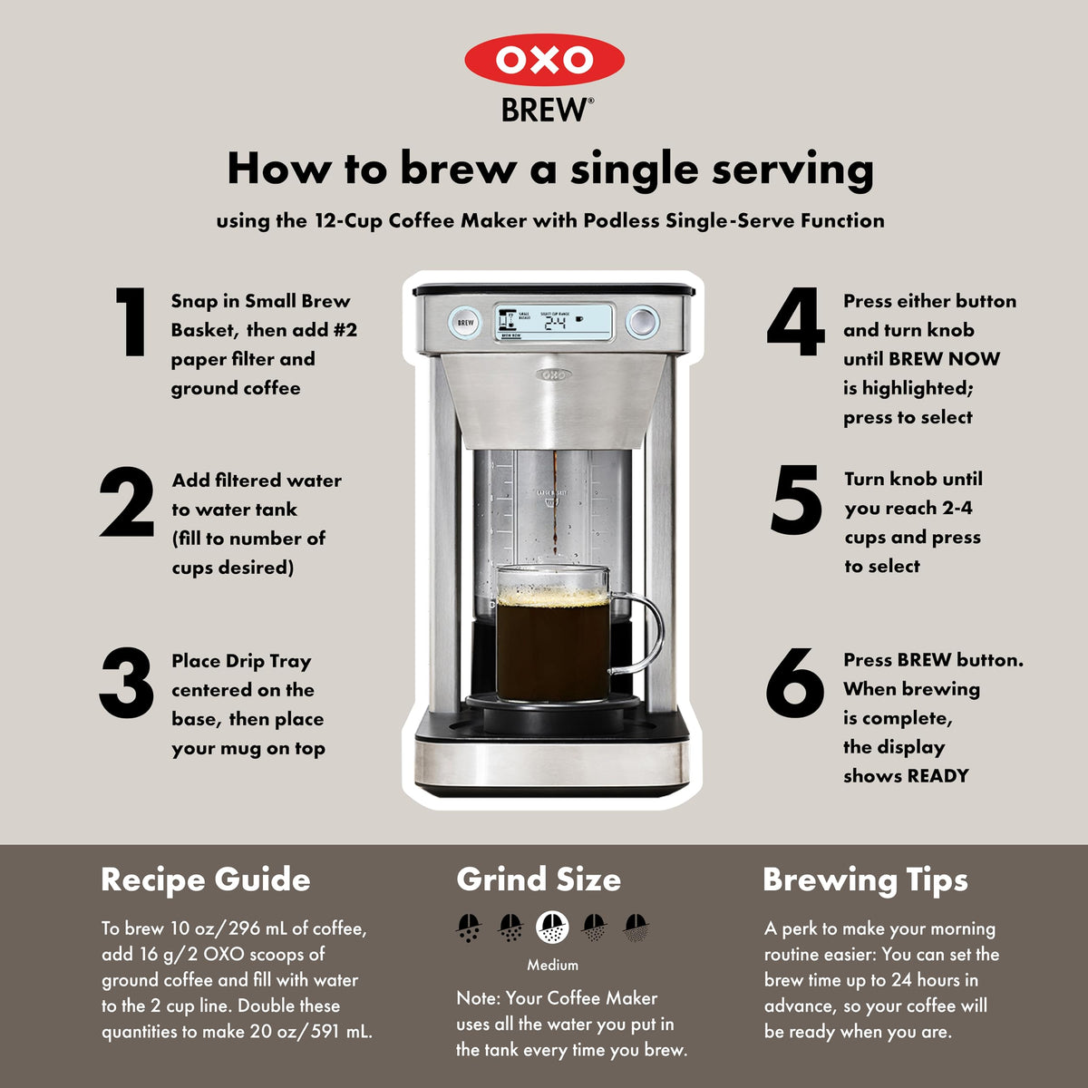 12-Cup Coffee Maker with Single-Serve Function B55910