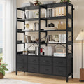Black 8 Fabric Drawer 7-Tier Bookshelf Z50540