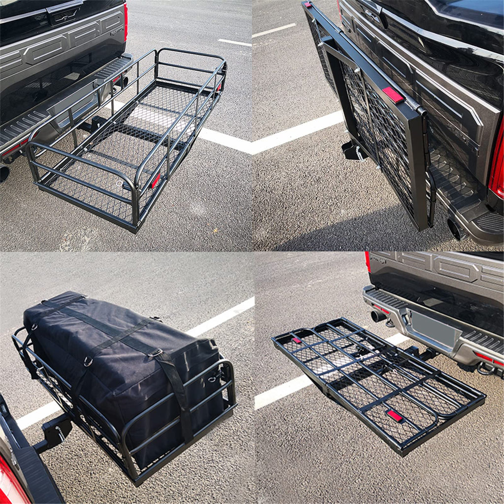 Heavy Duty Folding Hitch Mount Cargo Carrier 60" x 24" x 14.4" D2213