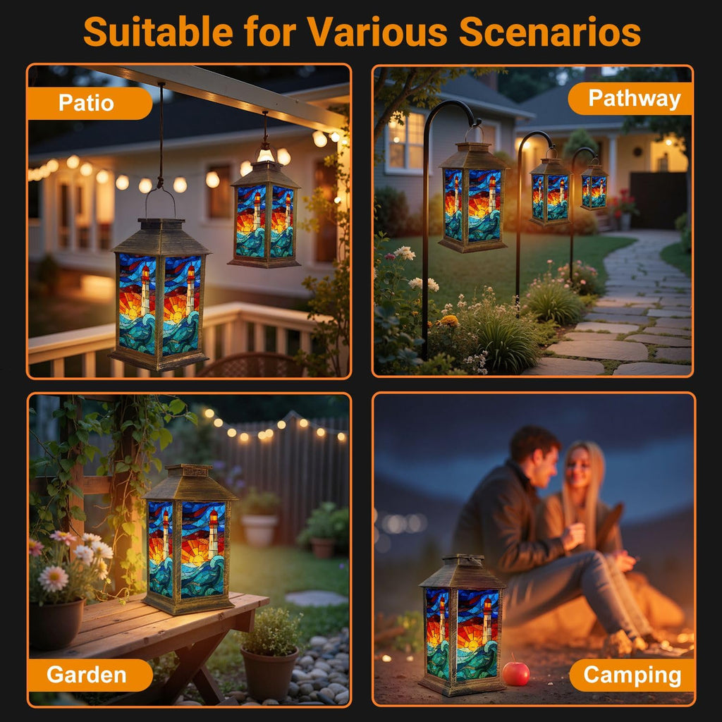 Solar Powered Waterproof Outdoor Hanging Lantern V9569