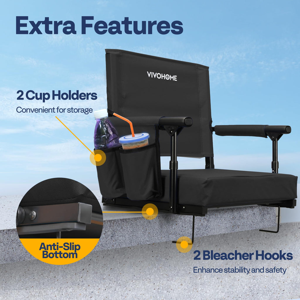Stadium Seat with Back Support and 2.8" Cushion I7579