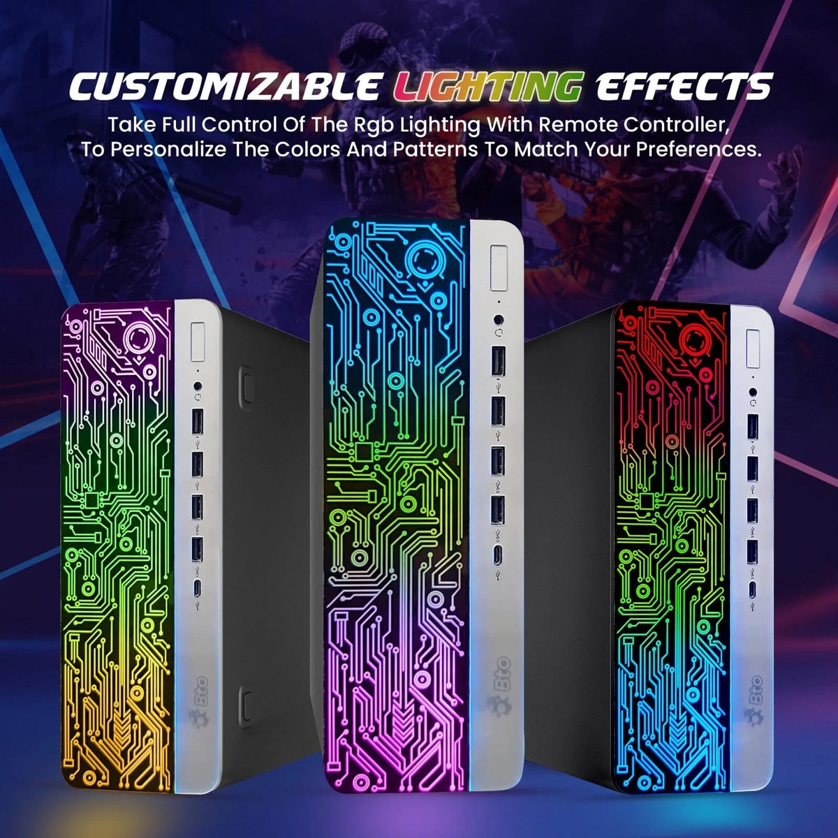 RGB Gaming Desktop PC Intel i5 16GB DDR4 512GB SSD GeForce GT 1030 B83384