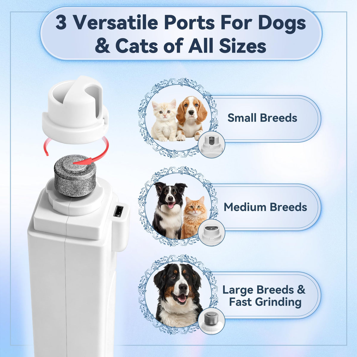 2-in-1 Quiet Electric Pet Nail Clipper & Grinder with Light C5437