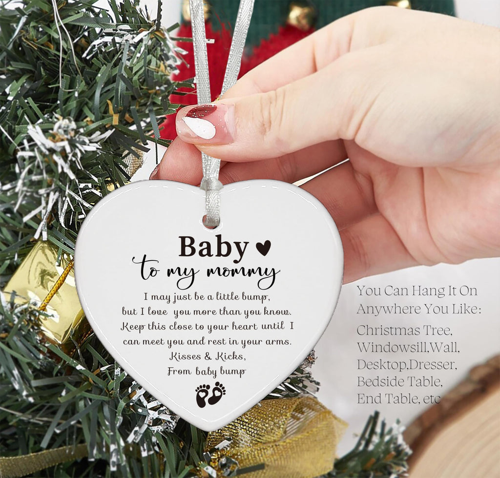 White Ceramic Heart Shaped Ornament K619