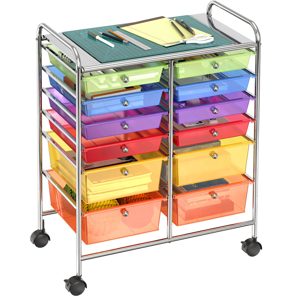12 Drawers Rolling Utility Cart Organizer S19329
