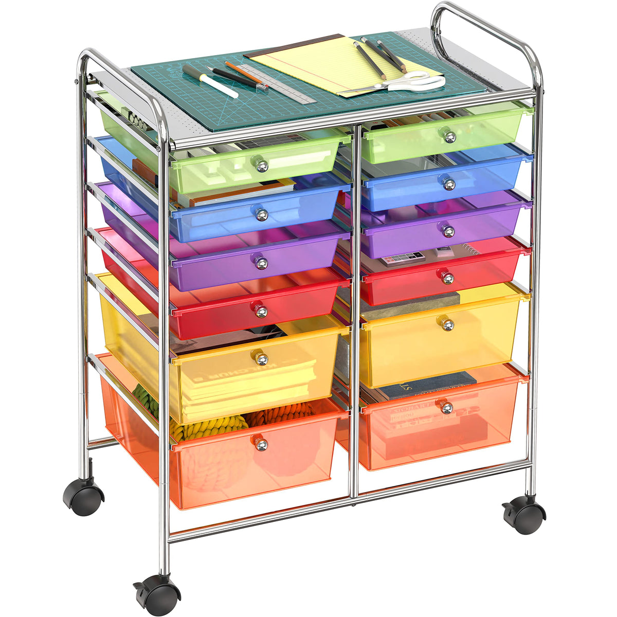 12 Drawers Rolling Utility Cart Organizer S19329
