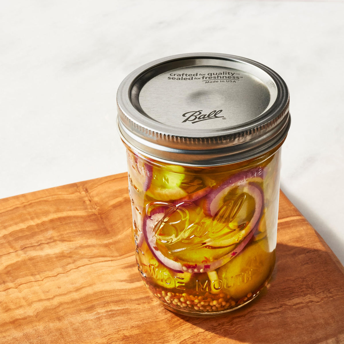 8 Glass Clear Jars with Lids & Bands Z2655