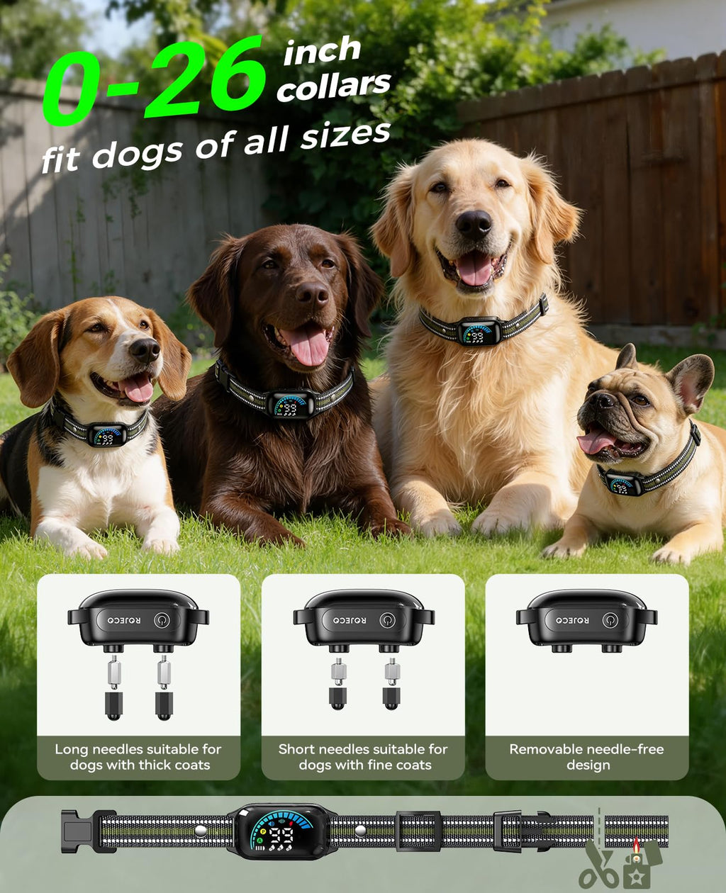2-in-1 Dog Shock Collar & Bark Collar Q33578