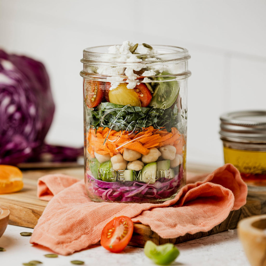8 Glass Clear Jars with Lids & Bands Z2655