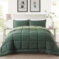 King Size Green Comforter Set with 2 Pillow Cases W12028
