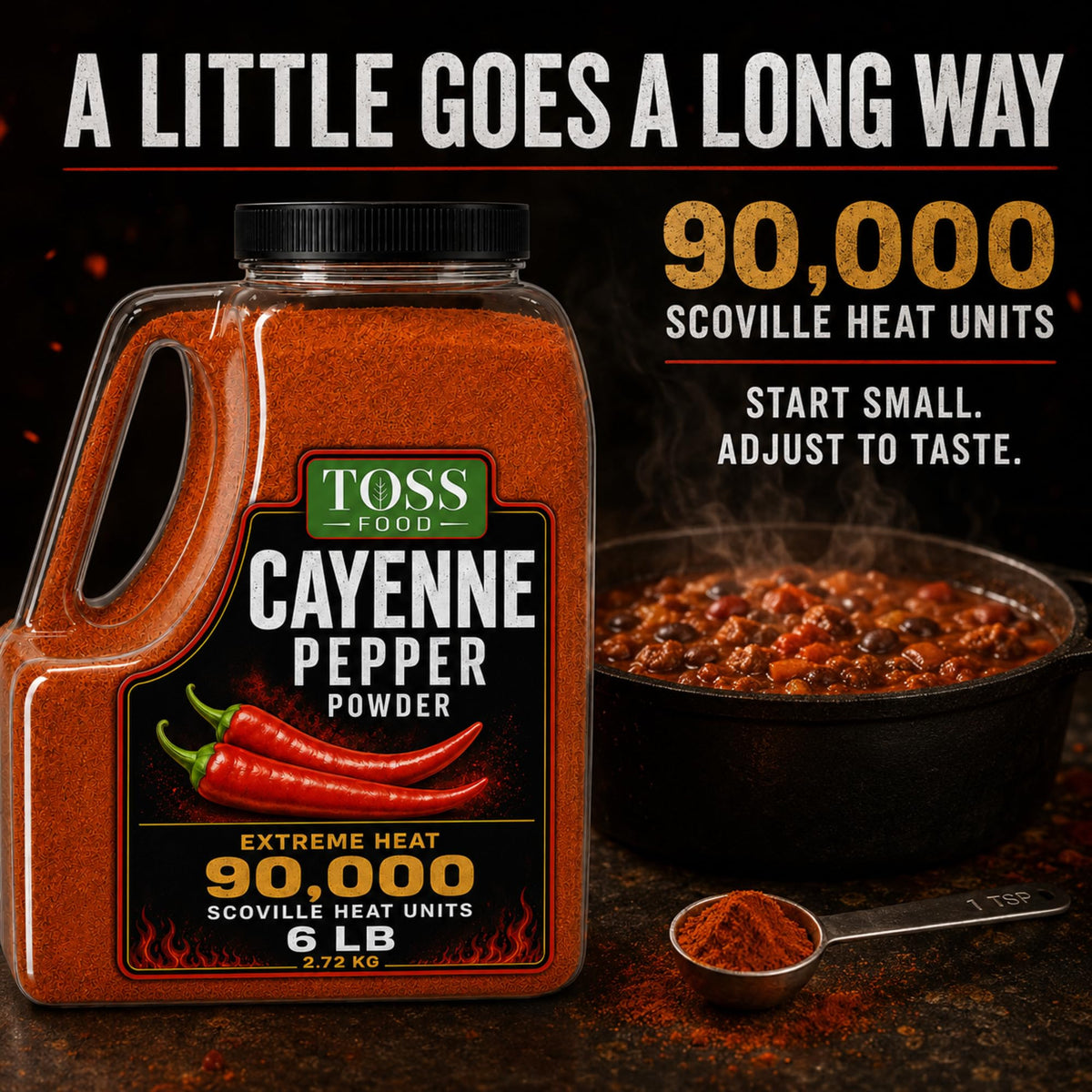 Cayenne Pepper Powder 90,000 Heat Units 6 LB F2867
