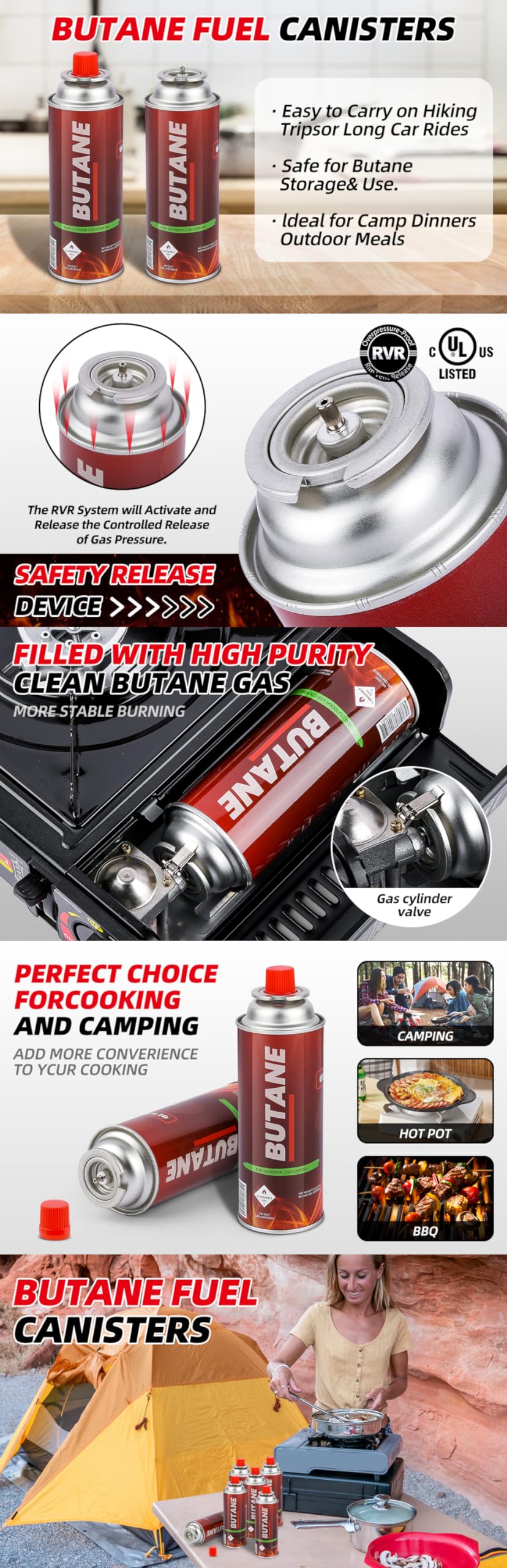 Butane Fuel Canisters U55302
