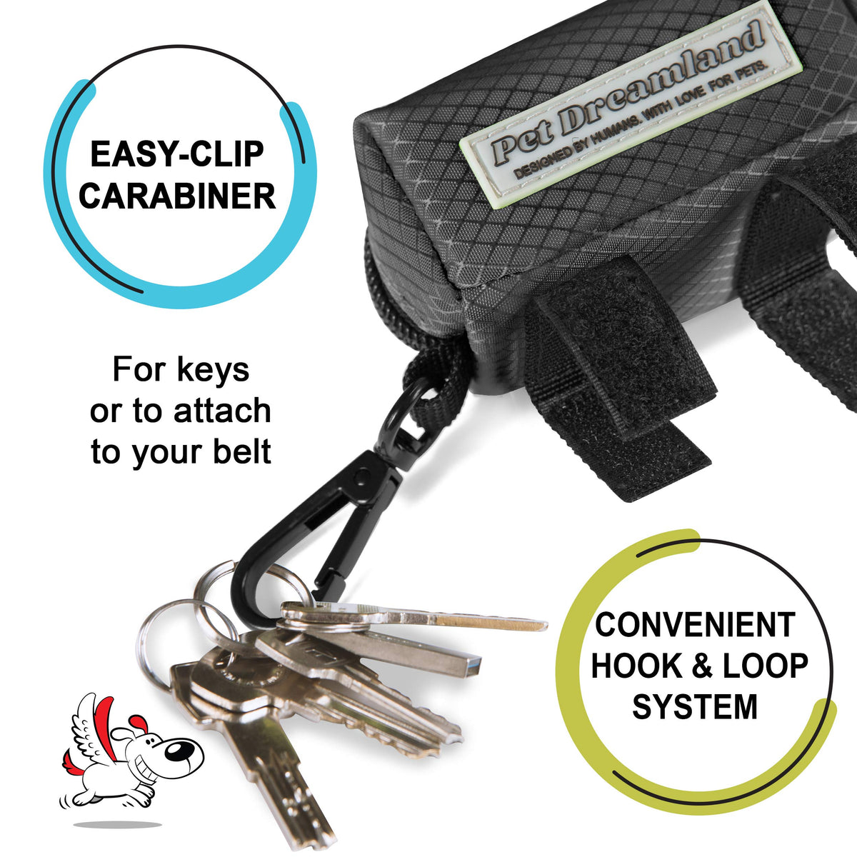 Hands Free Dog Leash and Poop Bag Dispenser F860