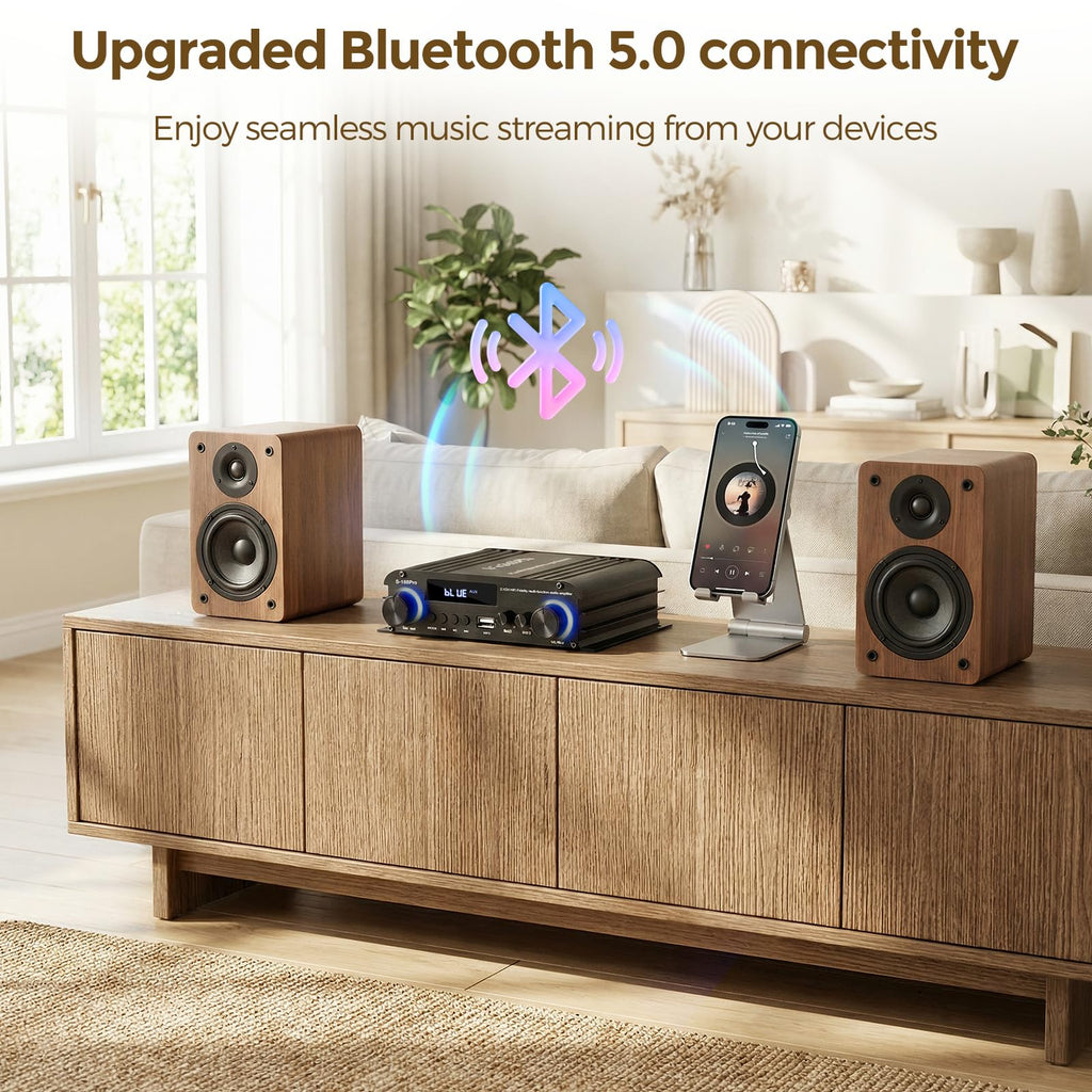 2.1 Channel Stereo Audio Amplifier Bluetooth 5.0 with Remote K286718