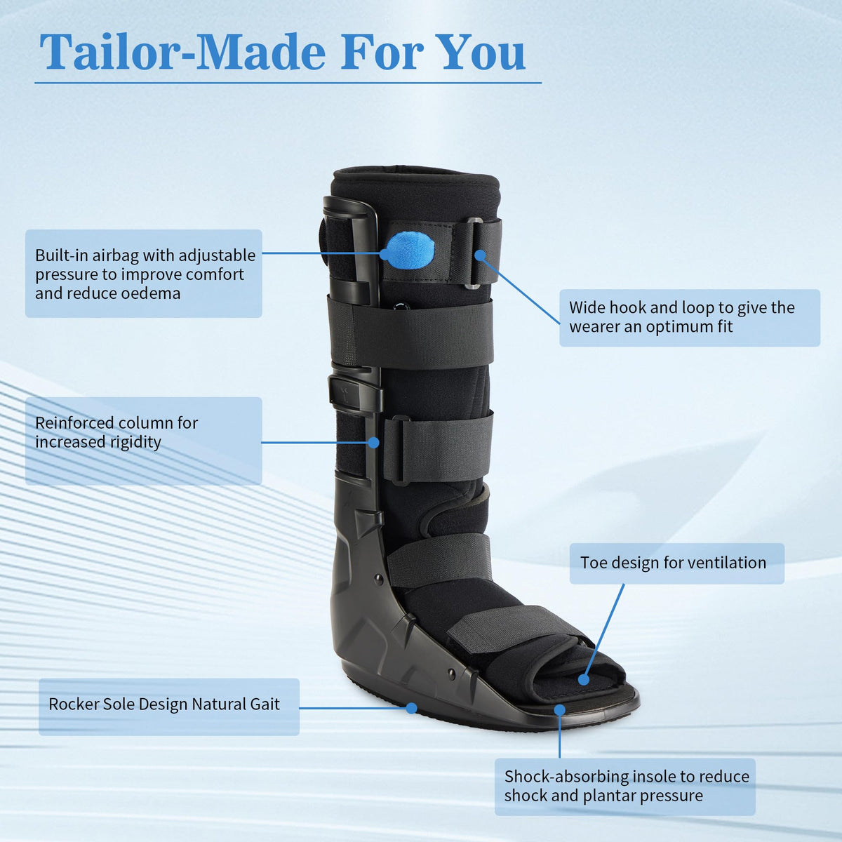 Tall Fracture Walking Boot with Air Bladders V319204