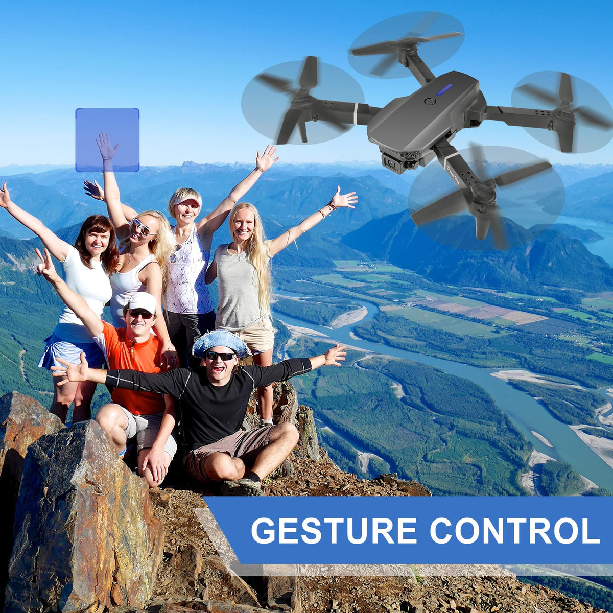 Foldable RC Quadcopter with 4K Dual Cameras W216