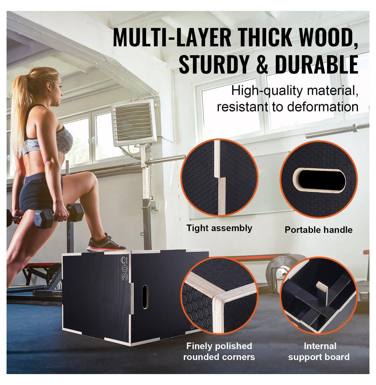 3 in 1 Wooden Plyo Box Z3515