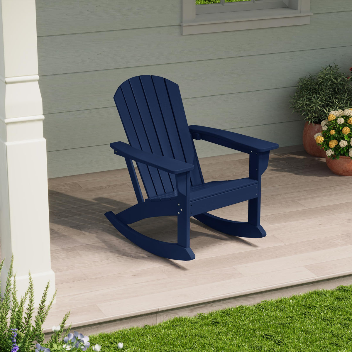 Navy Blue HDPE Adirondack Chair E6015