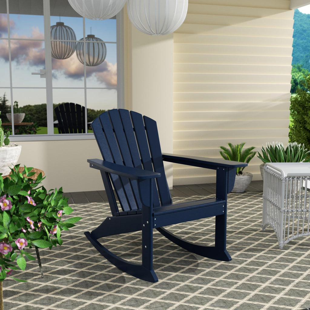 Navy Blue HDPE Adirondack Chair E6015