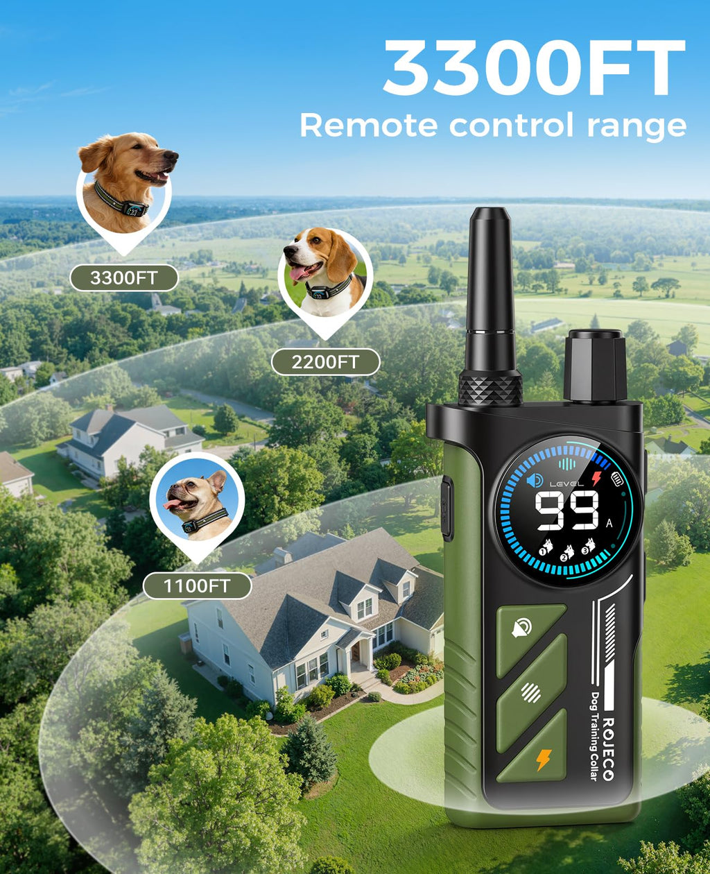 2-in-1 Dog Shock Collar & Bark Collar Q33578