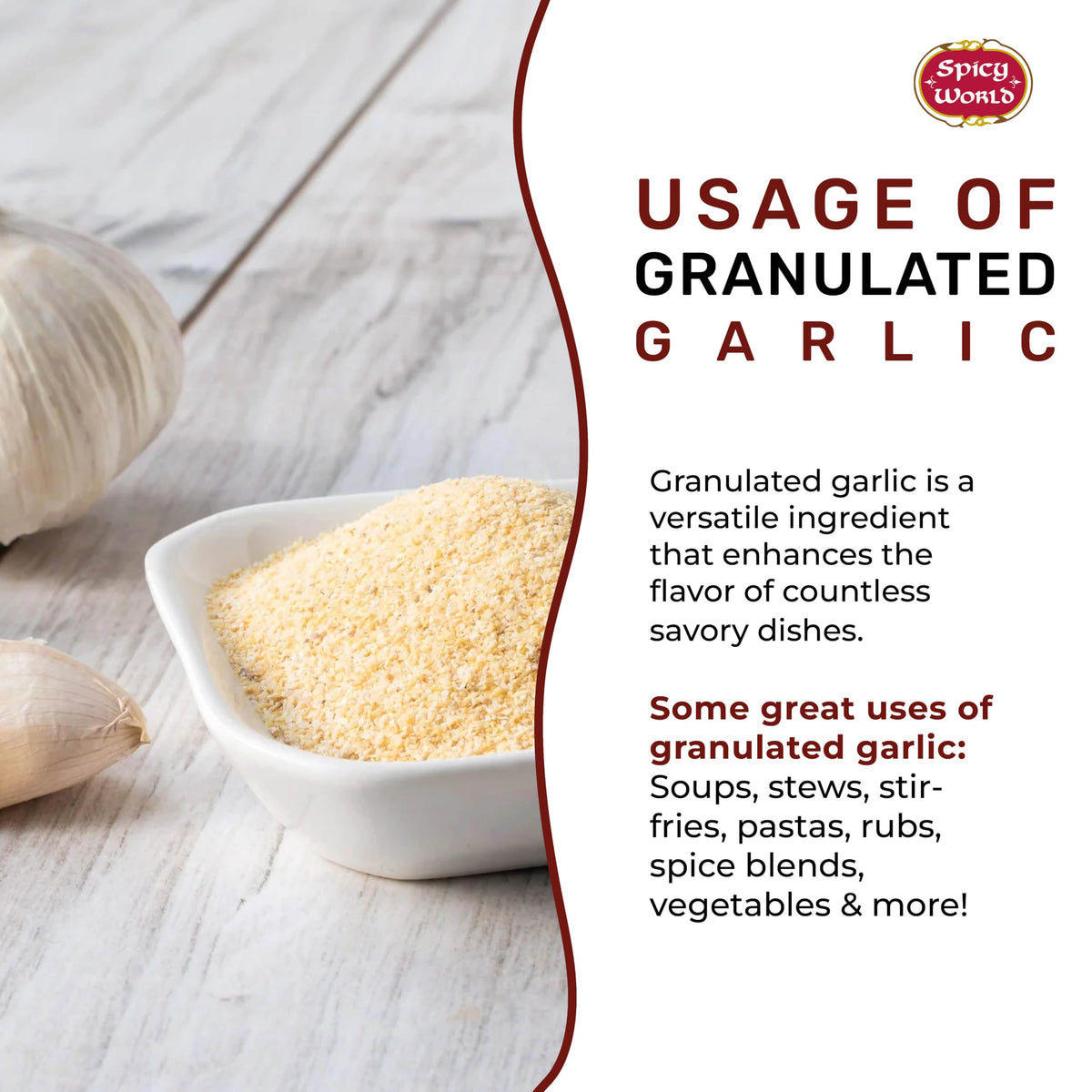 Granulated Garlic 6 LB Jar Gluten Free Non-GMO N94552