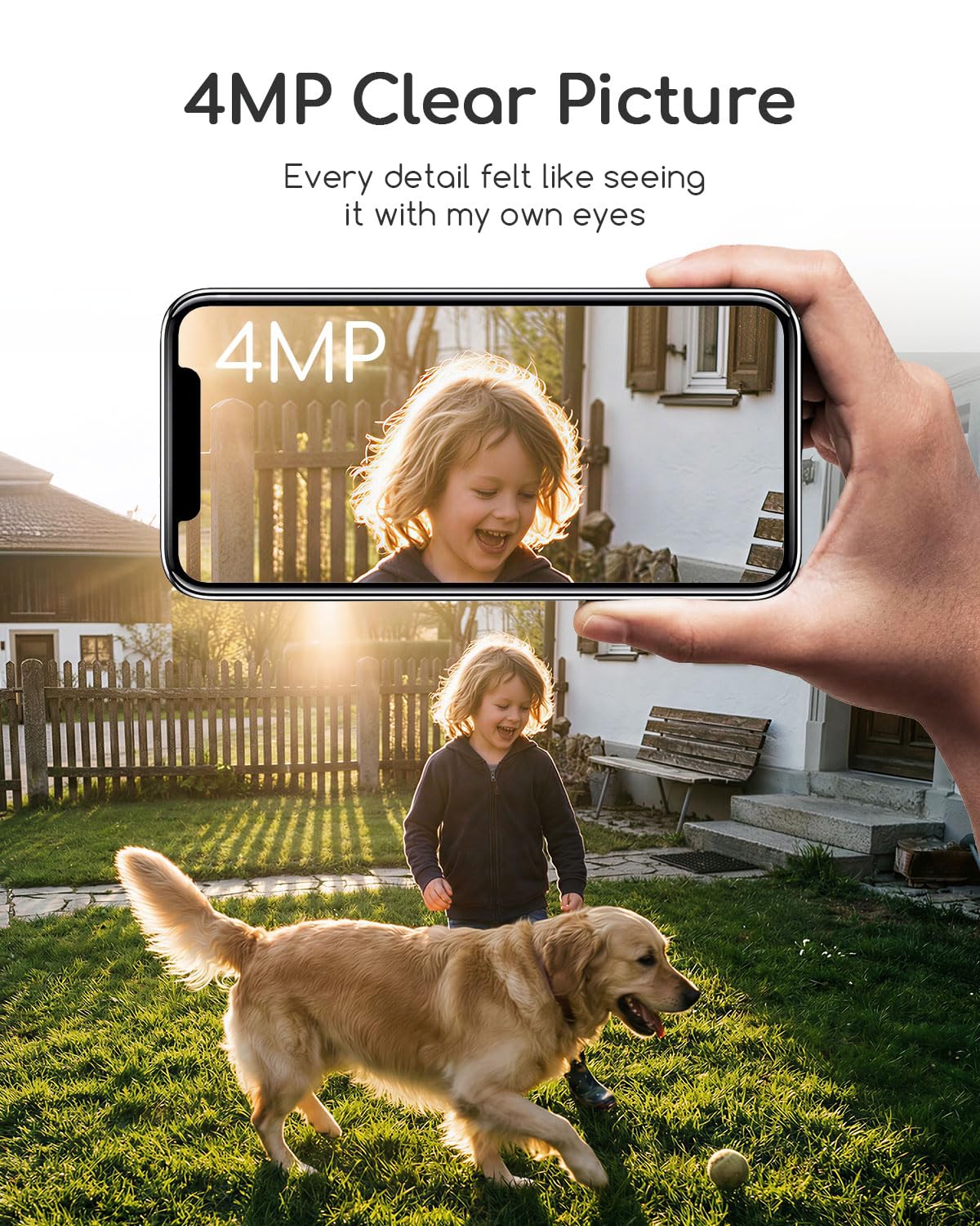 4MP/2.5K Wireless Outdoor Security Cameras X334