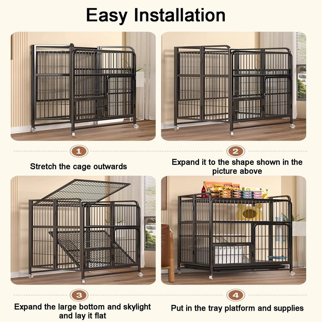 Foldable 4-Tier Indoor Cat Enclosure with Hammock G771744