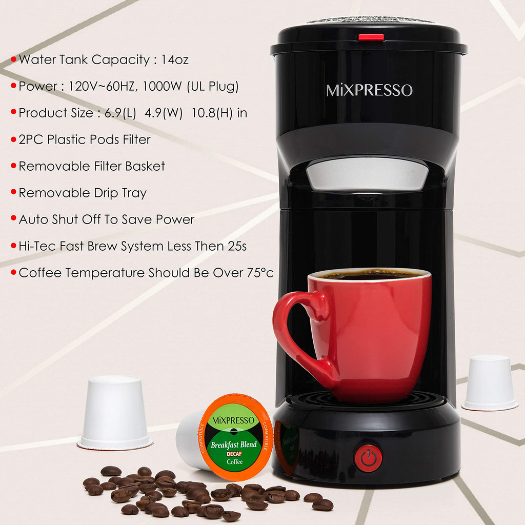 Single Serve Coffee Maker for K Pods & Grounds W552