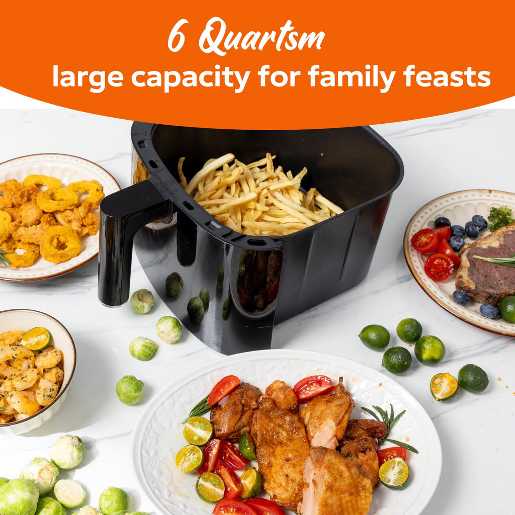 6QT Nonstick Air Fryer with Visible Window W68798