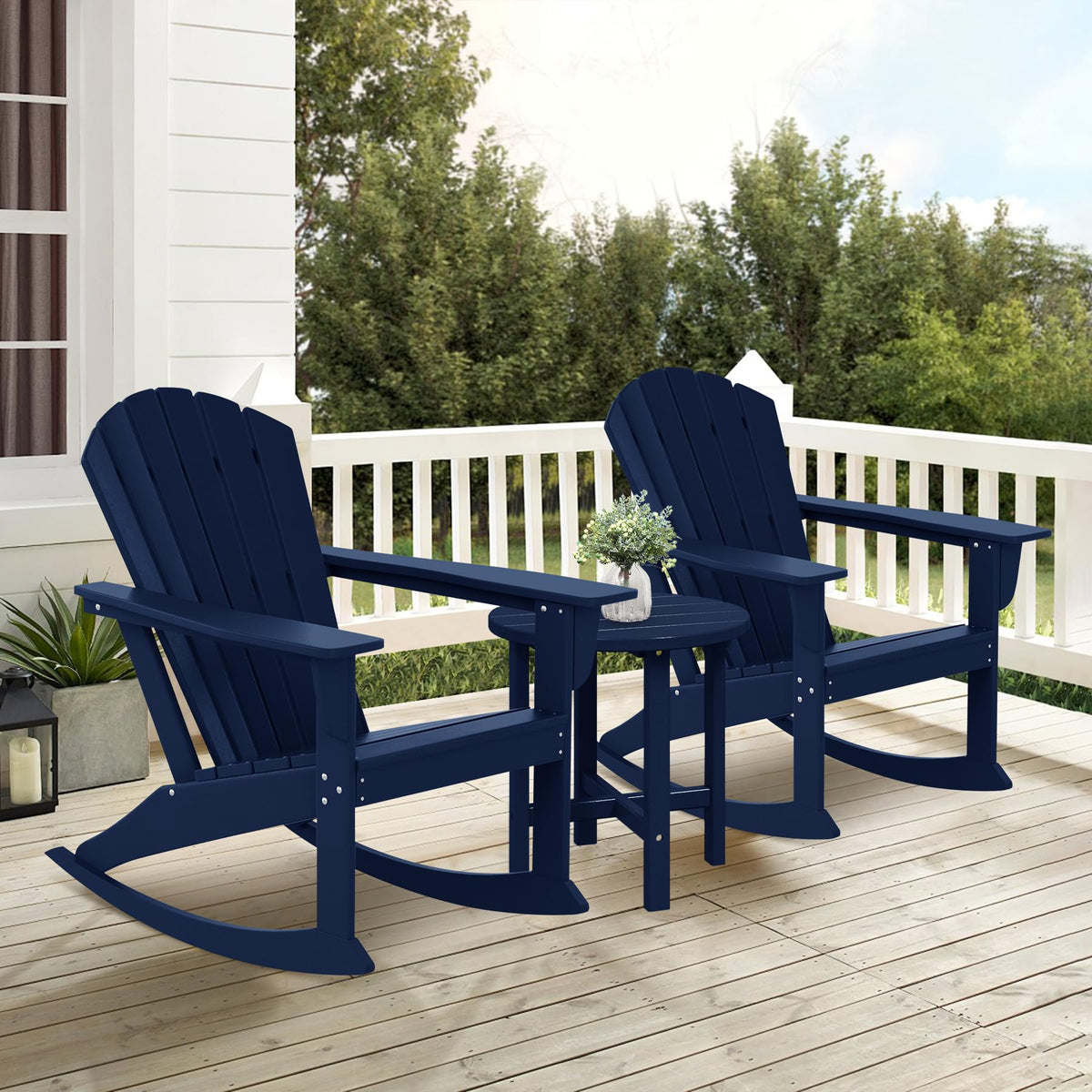 Navy Blue HDPE Adirondack Chair E6015