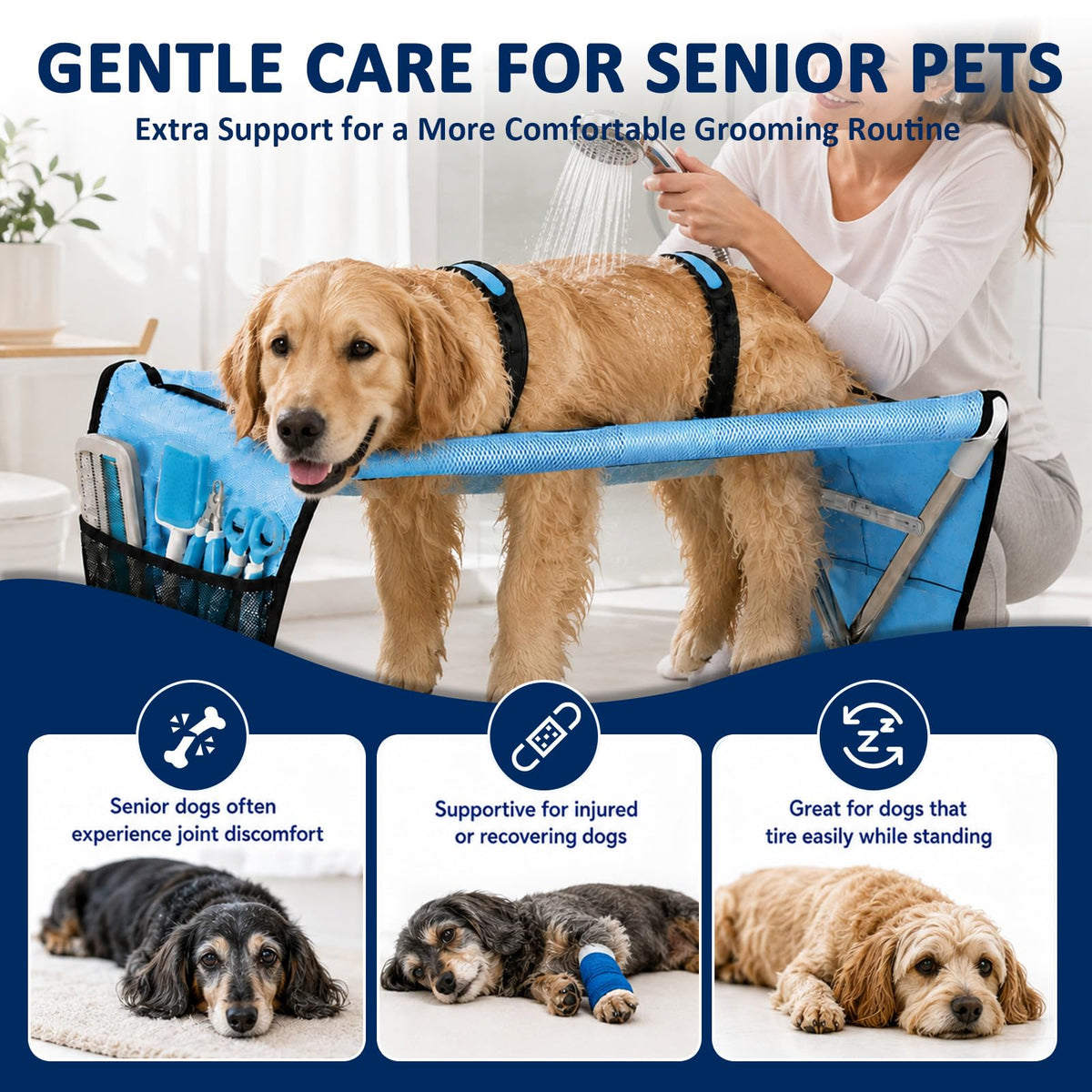 Pet Grooming Hammock with Stand K467437