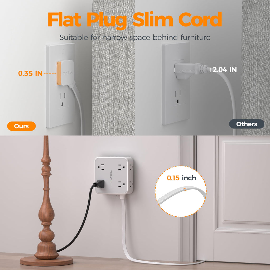 Grey 5 Ft Surge Protector Power Strip K455993